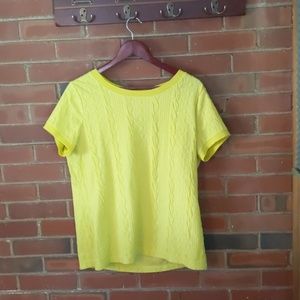 Lands' end neon yellow top, size 14/16